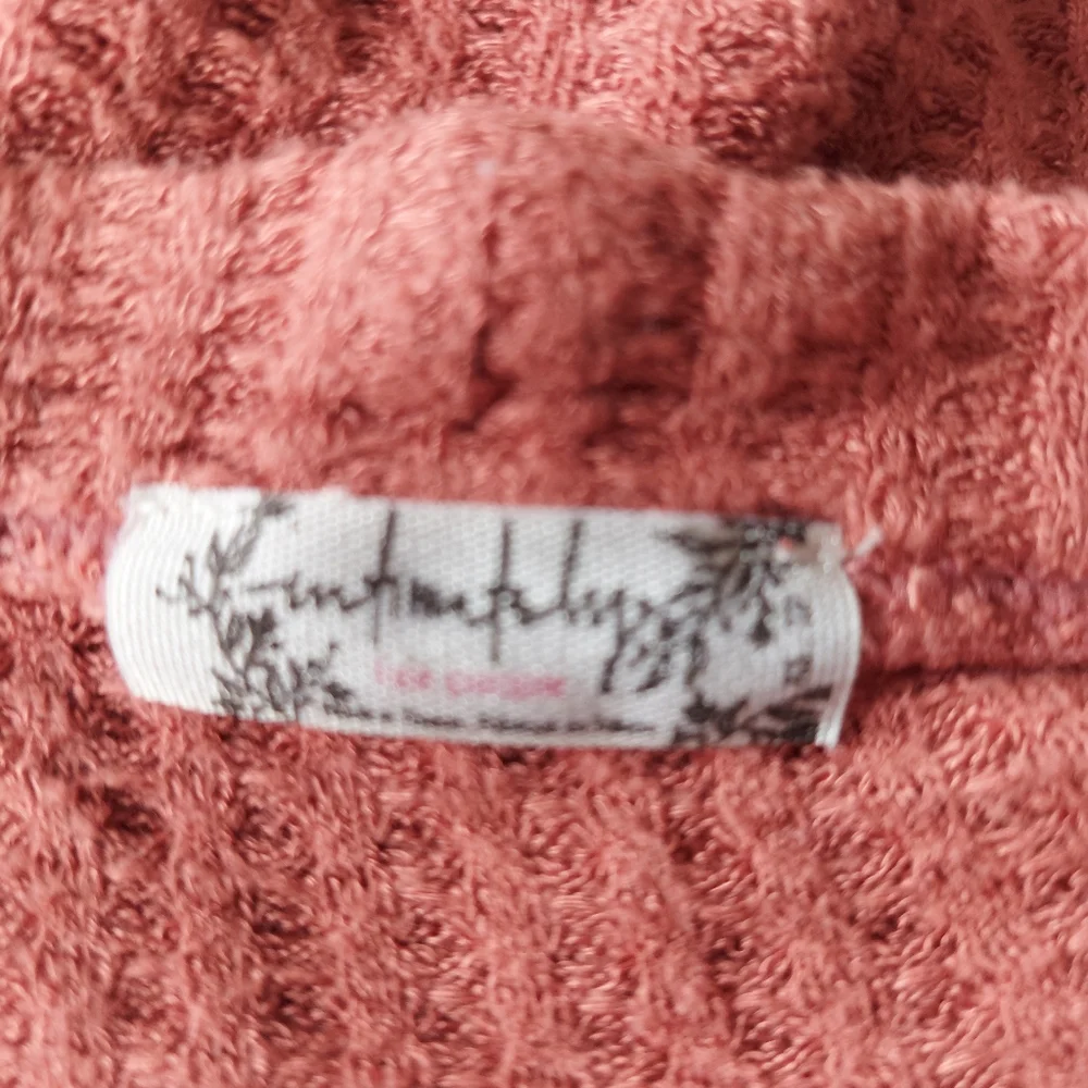 Free People Intimately Crewneck Cropped Long Sleeve Waffleknit Shirt Size XS